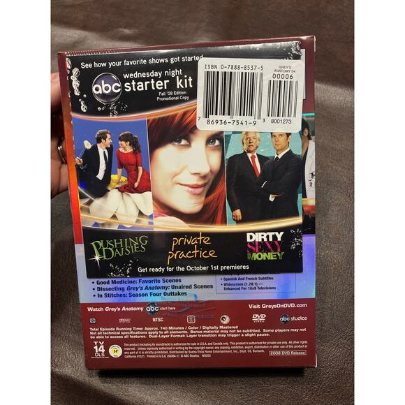 Grey's Anatomy: The Complete Fourth Season DVD Set Expanded Episodes New‎ - Picture 2 of 4